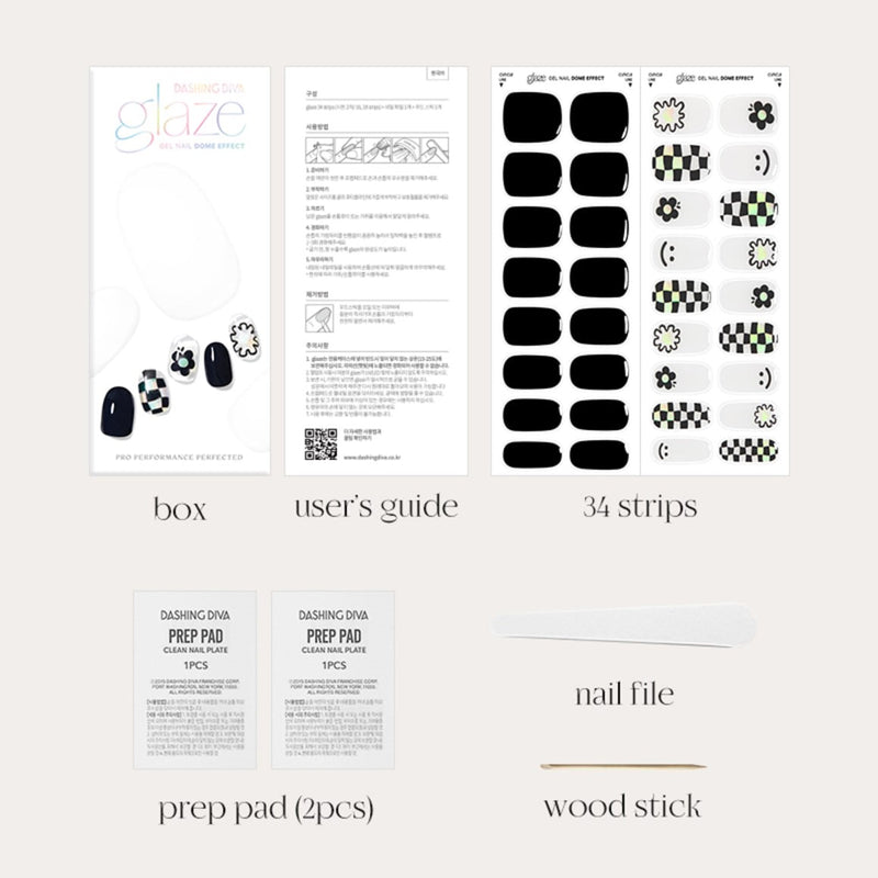 [GLAZE LIKE DIVA] GLAZE GEL NAIL – CHECKERBOARD