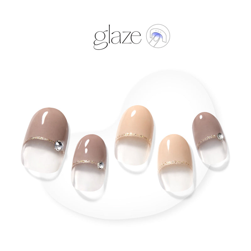 [ONE FINE DAY] GLAZE GEL NAIL – CAMMEL FRENCH