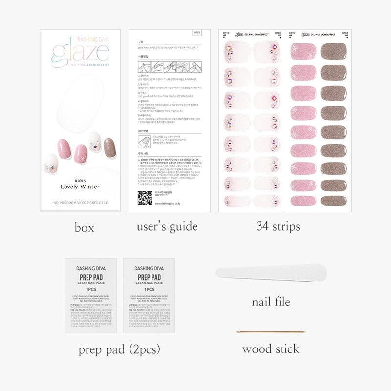 [JEWEL ON GLAZE] GLAZE GEL NAIL – LOVELY WINTER