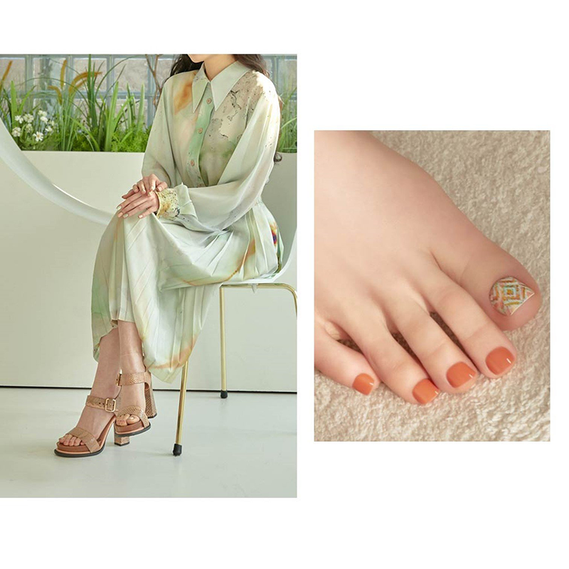 [BOHEMIAN LOOK] MAGIC PRESS PEDI - BROWN PAISLEY