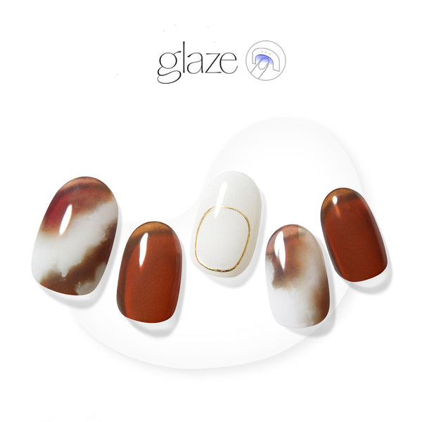 [ROMANTIC MARBLE] GLAZE GEL NAIL – ESPRESSO LATTE