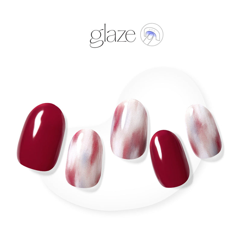 [ROMANTIC MARBLE] GLAZE GEL NAIL – RED PALETTE