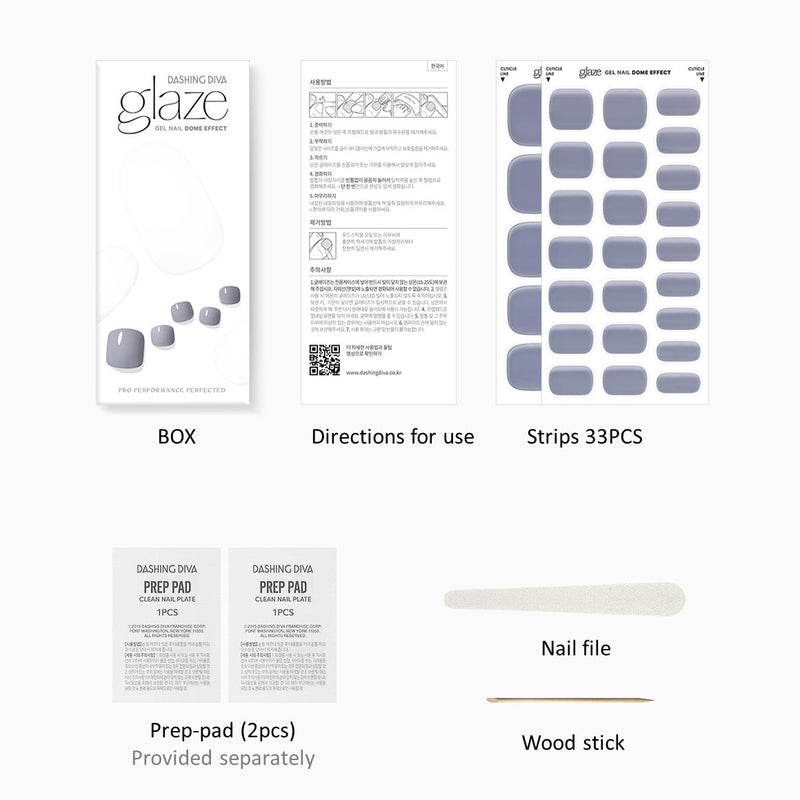 [FULL COLOUR] GLAZE GEL PEDI – MISTY NIGHT
